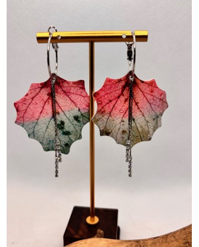 EDICIÓN LIMITADA pendientes de hoja natural esqueletizada
