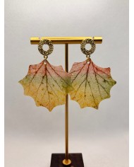 EDICIÓN LIMITADA pendientes de hoja natural artesanos