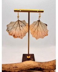 EDICIÓN LIMITADA pendientes de hoja natural esqueletizada