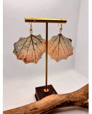 EDICIÓN LIMITADA pendientes de hoja natural esqueletizada