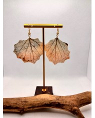 EDICIÓN LIMITADA pendientes de hoja natural esqueletizada