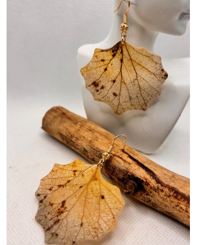 EDICIÓN LIMITADA pendientes artesanos de hoja natural