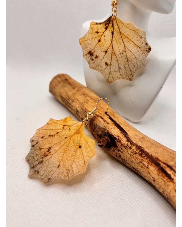 EDICIÓN LIMITADA pendientes artesanos de hoja natural