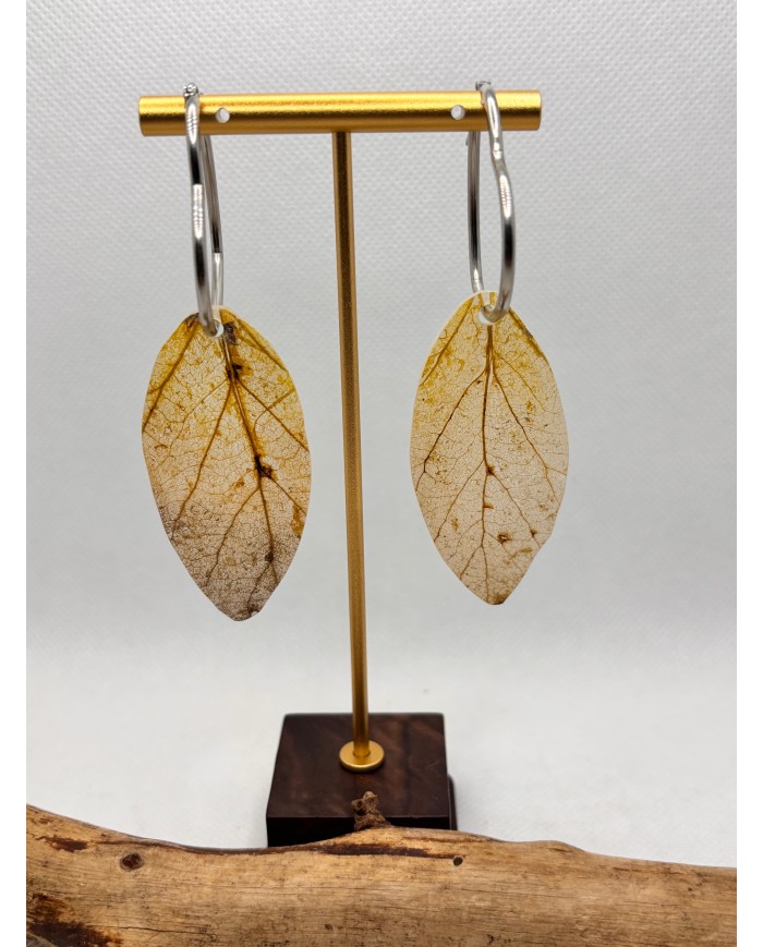 EDICIÓN LIMITADA pendientes artesanos de hoja natural