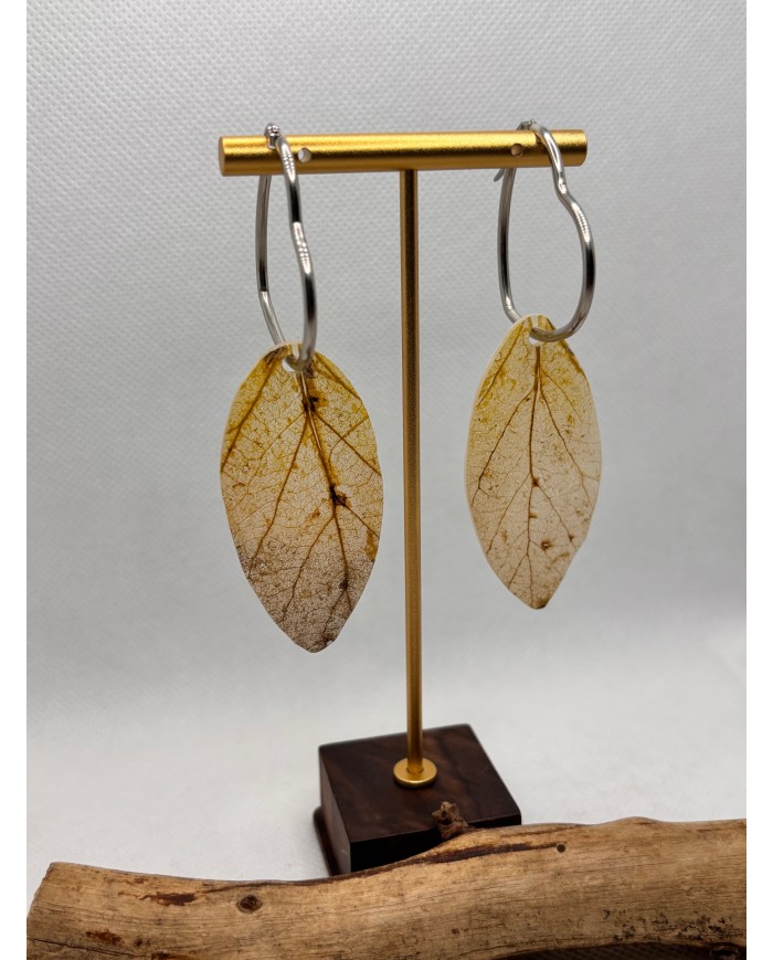 EDICIÓN LIMITADA pendientes artesanos de hoja natural
