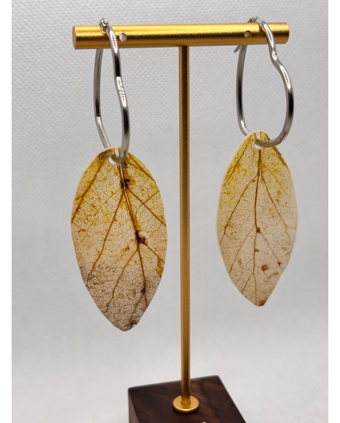 EDICIÓN LIMITADA pendientes artesanos de hoja natural