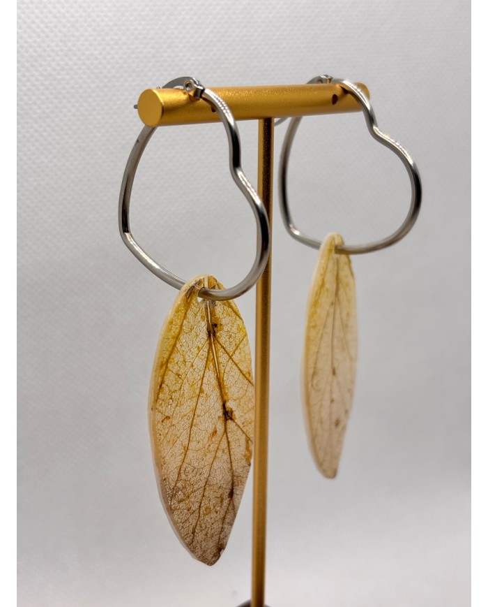 EDICIÓN LIMITADA pendientes artesanos de hoja natural