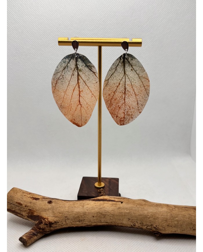 EDICIÓN LIMITADA pendientes artesanos de hoja natural