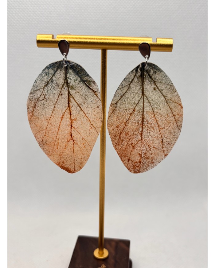 EDICIÓN LIMITADA pendientes artesanos de hoja natural
