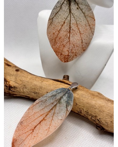 EDICIÓN LIMITADA pendientes artesanos de hoja natural
