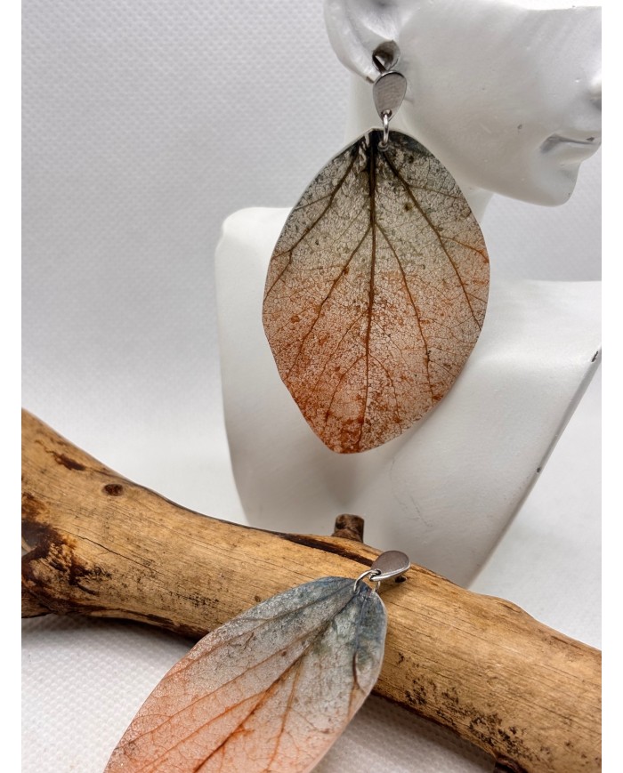 EDICIÓN LIMITADA pendientes artesanos de hoja natural