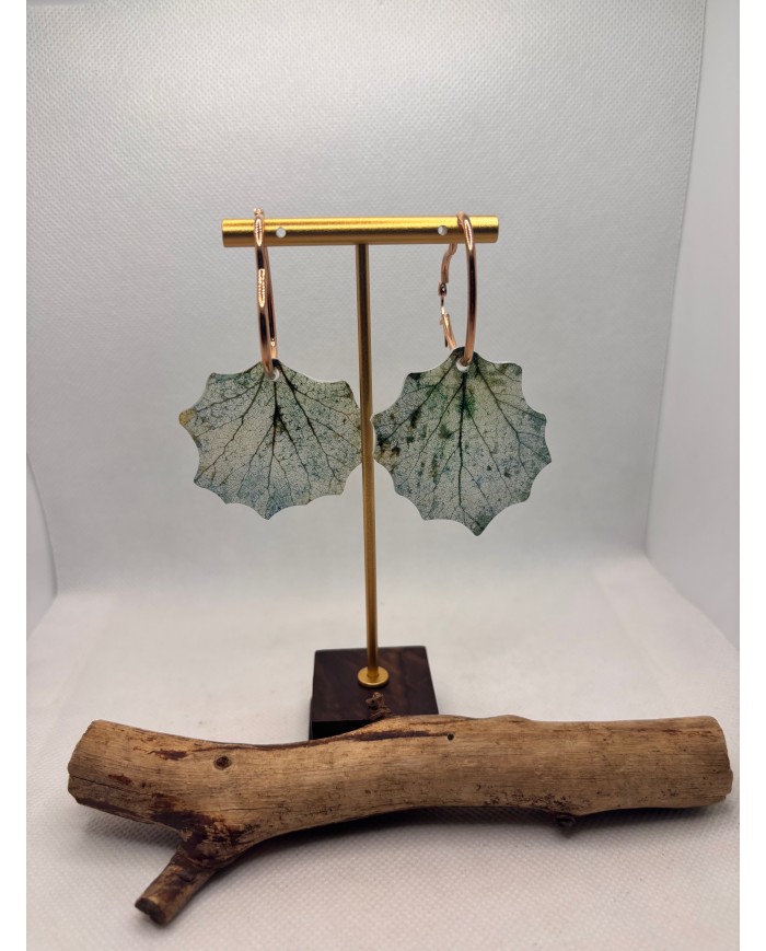 EDICIÓN LIMITADA  pendientes artesanos de hoja natural