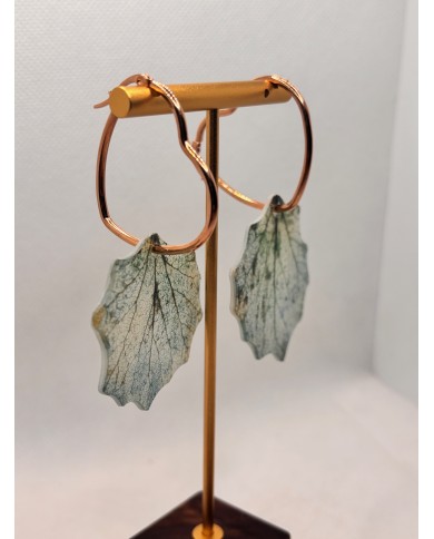 EDICIÓN LIMITADA  pendientes artesanos de hoja natural