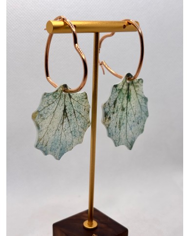 EDICIÓN LIMITADA  pendientes artesanos de hoja natural