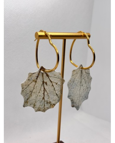 EDICIÓN LIMITADA pendientes artesanos de hoja n atural