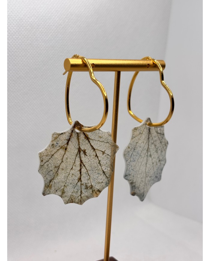 EDICIÓN LIMITADA pendientes artesanos de hoja n atural