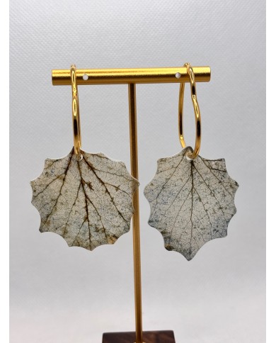 EDICIÓN LIMITADA pendientes artesanos de hoja n atural