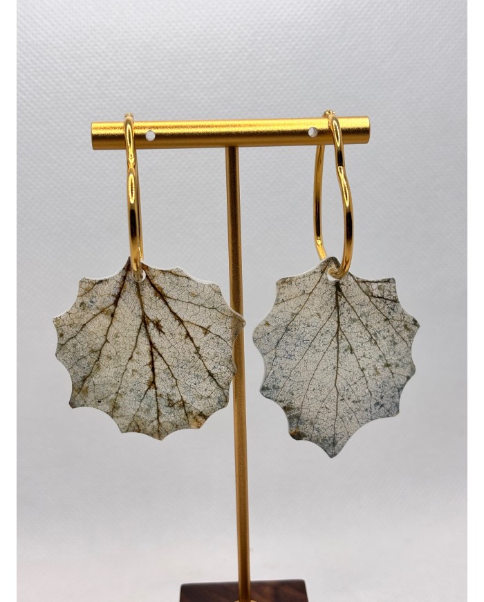 EDICIÓN LIMITADA pendientes artesanos de hoja n atural