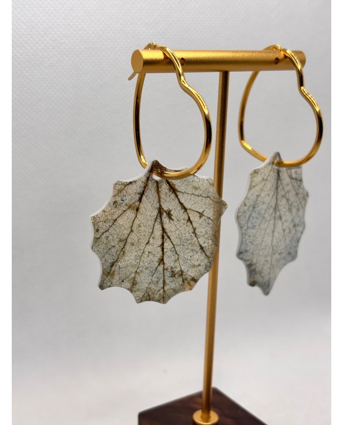 EDICIÓN LIMITADA pendientes artesanos de hoja n atural