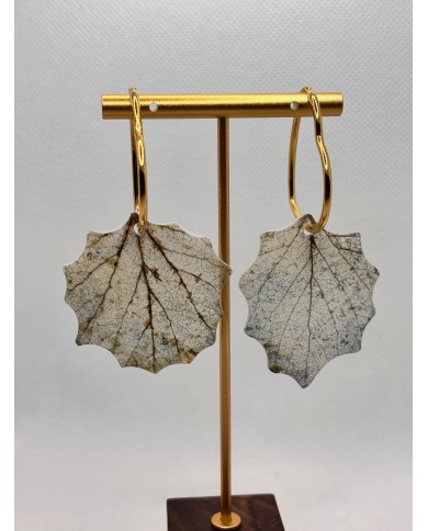 EDICIÓN LIMITADA pendientes artesanos de hoja n atural