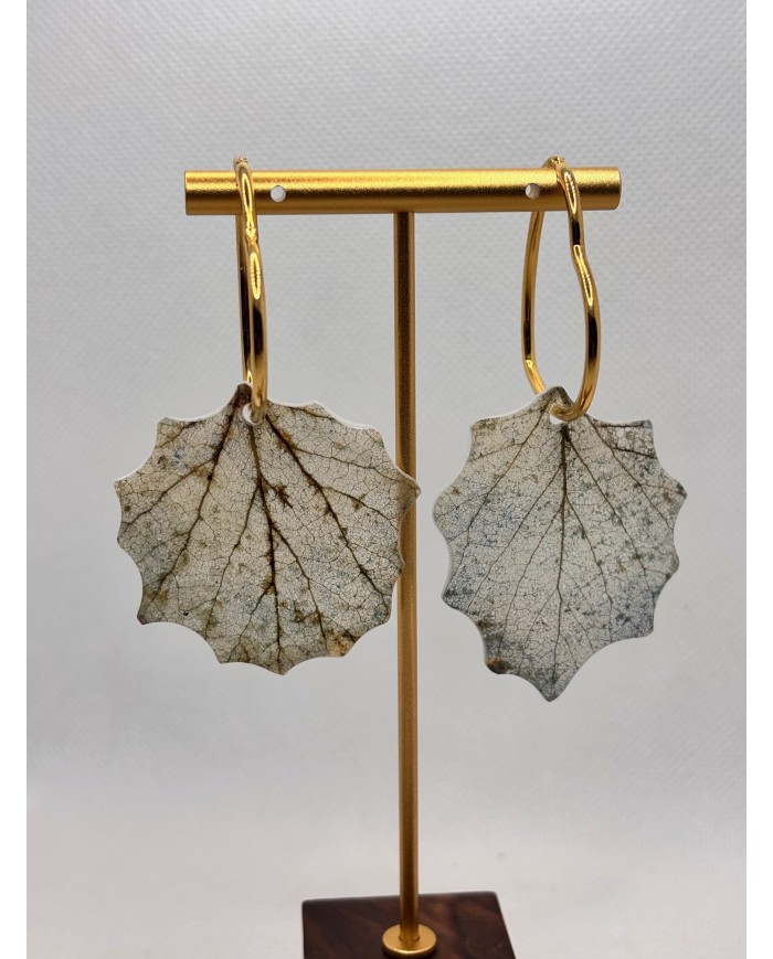 EDICIÓN LIMITADA pendientes artesanos de hoja n atural