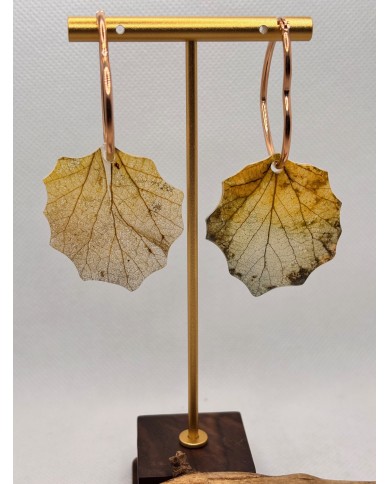 EDICIÓN LIMITADA pendientes artesanos de hoja natural