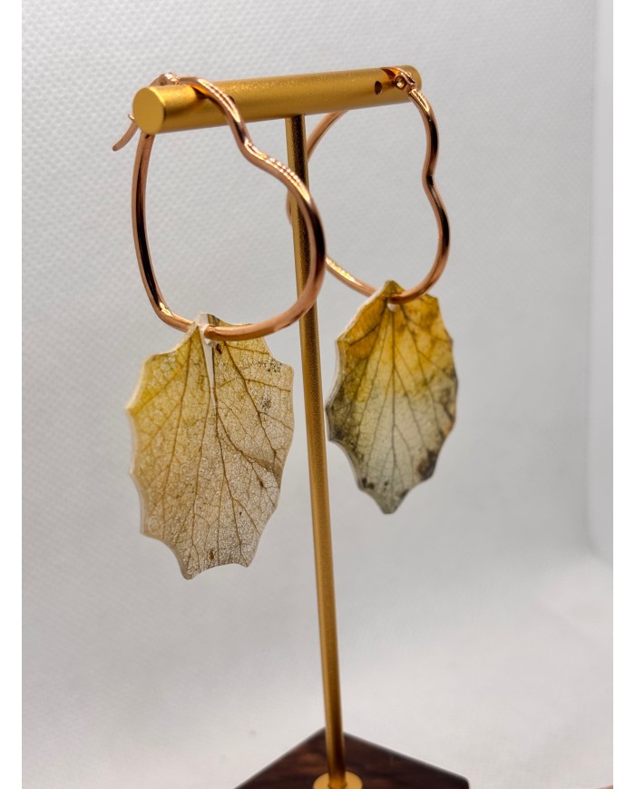 EDICIÓN LIMITADA pendientes artesanos de hoja natural