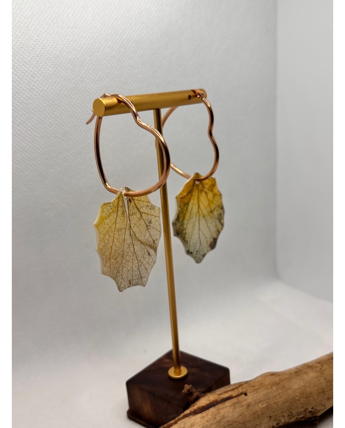 EDICIÓN LIMITADA pendientes artesanos de hoja natural