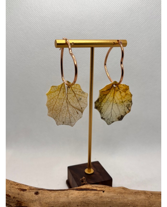 EDICIÓN LIMITADA pendientes artesanos de hoja natural