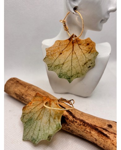 EDICIÓN LIMITADA pendientes artesanos de hoja natural