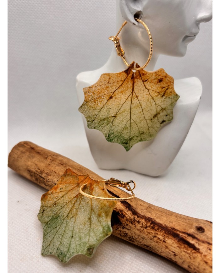 EDICIÓN LIMITADA pendientes artesanos de hoja natural