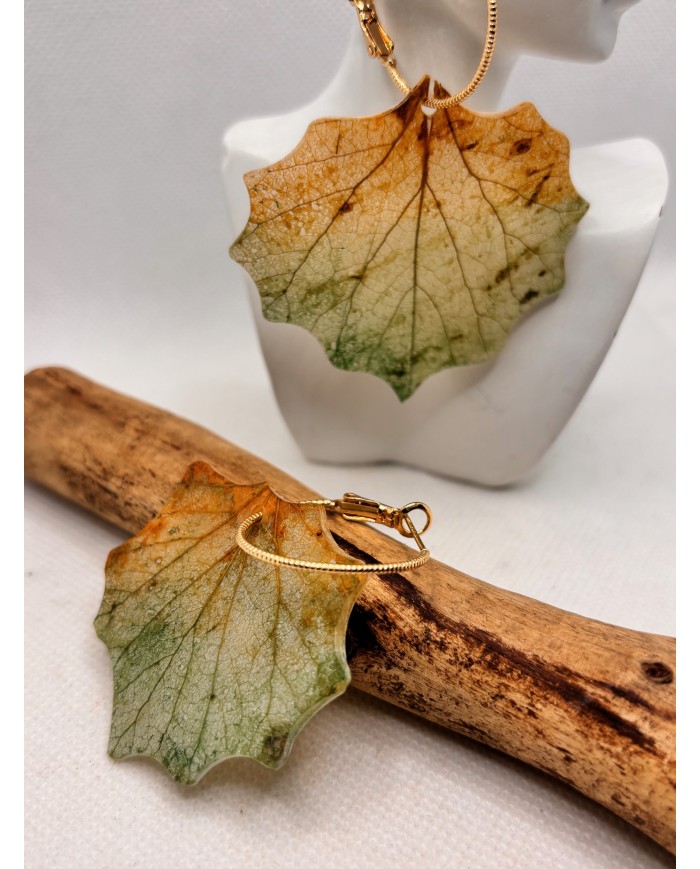 EDICIÓN LIMITADA pendientes artesanos de hoja natural