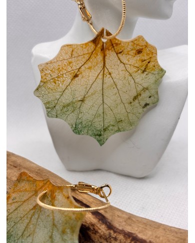 EDICIÓN LIMITADA pendientes artesanos de hoja natural