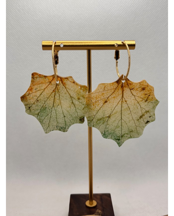 EDICIÓN LIMITADA pendientes artesanos de hoja natural