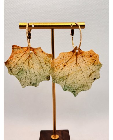 EDICIÓN LIMITADA pendientes artesanos de hoja natural