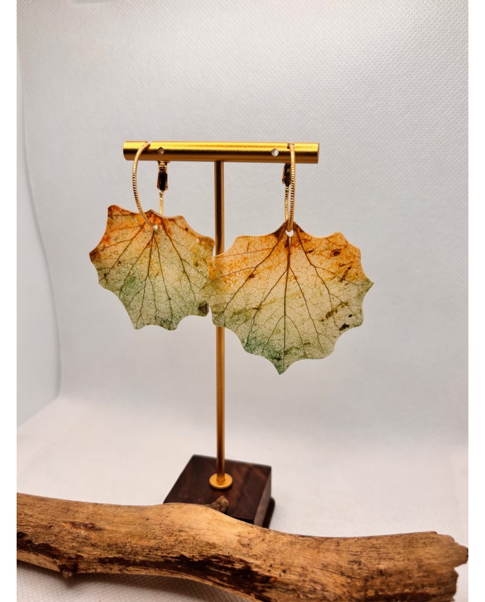 EDICIÓN LIMITADA pendientes artesanos de hoja natural