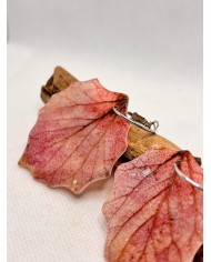 PENDIENTES ARTESANOS DE HOJA NATURAL ESQUELETIZADA