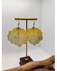 PENDIENTES ARTESANOS DE HOJA NATURAL