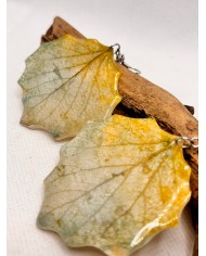 PENDIENTES ARTESANOS DE HOJA NATURAL ESQUELETIZADA