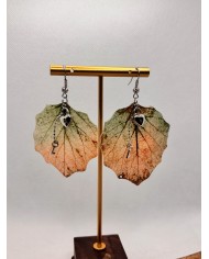 PENDIENTES ARTESANOS DE HOJA NATURAL