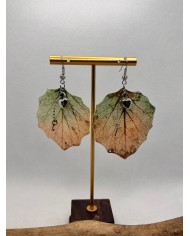 PENDIENTES ARTESANOS DE HOJA NATURAL