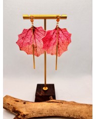 EDICIÓN LIMITADA pendientes artesanos de hoja de álamo