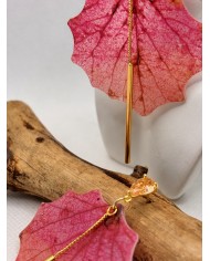 EDICIÓN LIMITADA pendientes artesanos de hoja de álamo