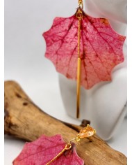 EDICIÓN LIMITADA pendientes artesanos de hoja de álamo