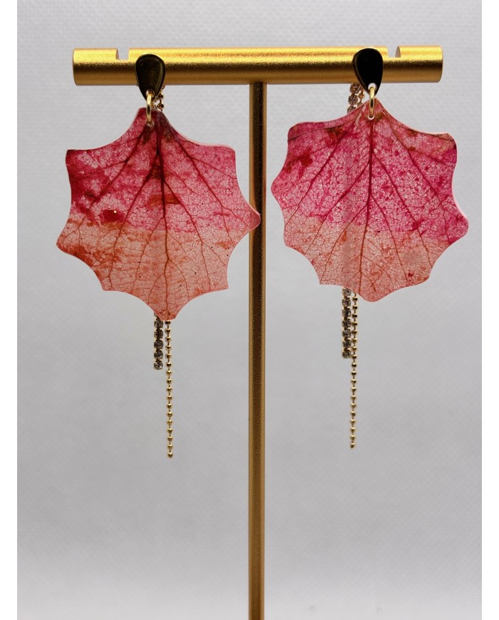 EDICIÓN LIMITADA pendientes artesanos de hoja natural