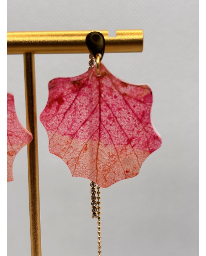 EDICIÓN LIMITADA pendientes artesanos de hoja natural