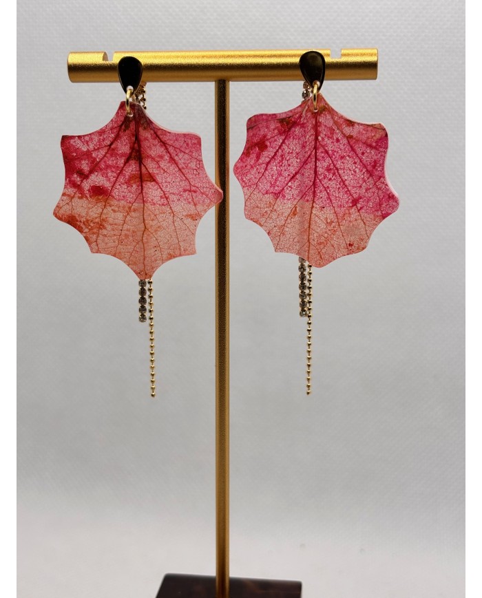 EDICIÓN LIMITADA pendientes artesanos de hoja natural