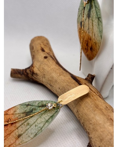 EDICIÓN LIMITADA pendientes artesanos de hoja natural