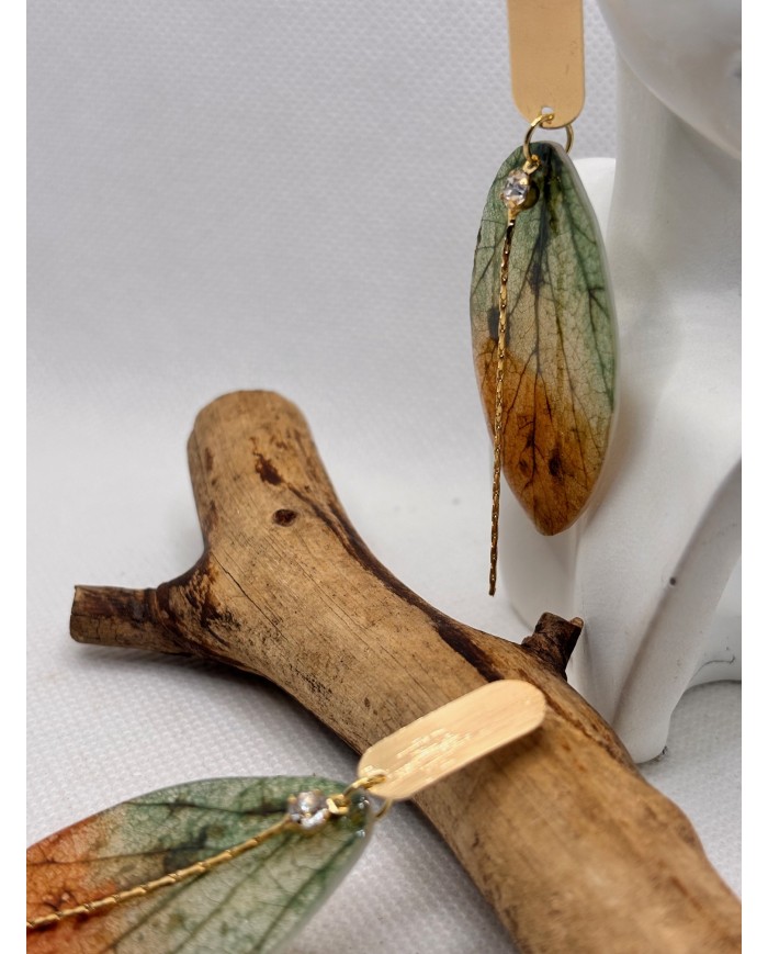 EDICIÓN LIMITADA pendientes artesanos de hoja natural