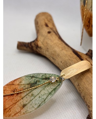 EDICIÓN LIMITADA pendientes artesanos de hoja natural